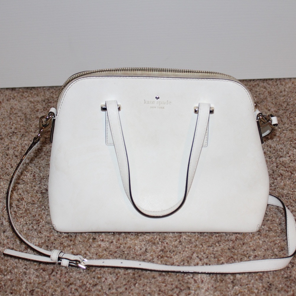 Kate Spade white satchel bag